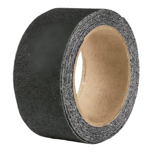 Cinta Adhesiva Antiderrapante 5 Mts Rollo 50mm Negra Truper Color Negro