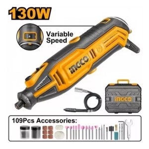 Mini Torno Ingco 130w Con 109 Accesorios + Maletín 130 W