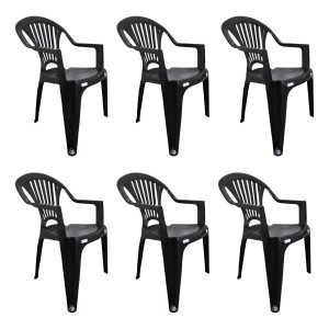 Sillón Negro Arqplast, 3d, Área De Ocio, Jardín Y Balcón