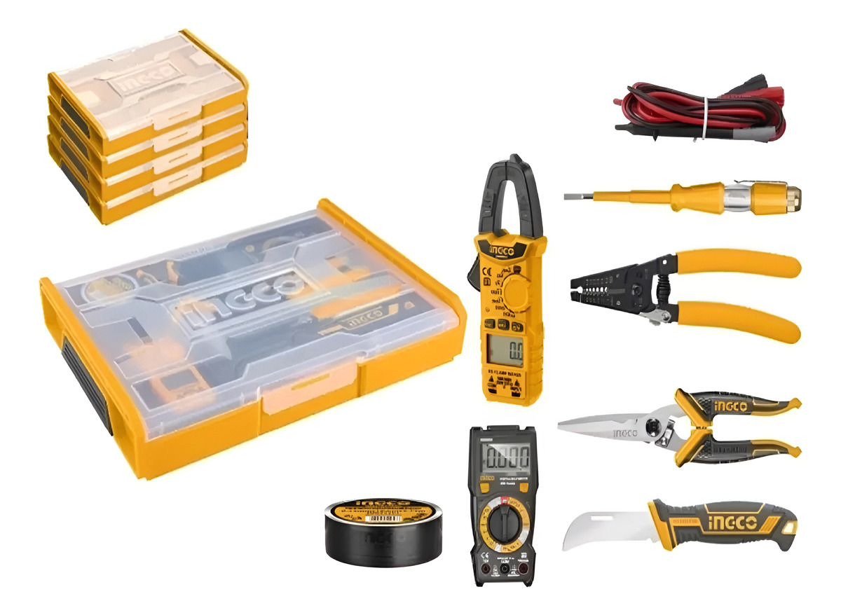 Set Organizador + 7 Herramientas Electricista Ingco - Tyt