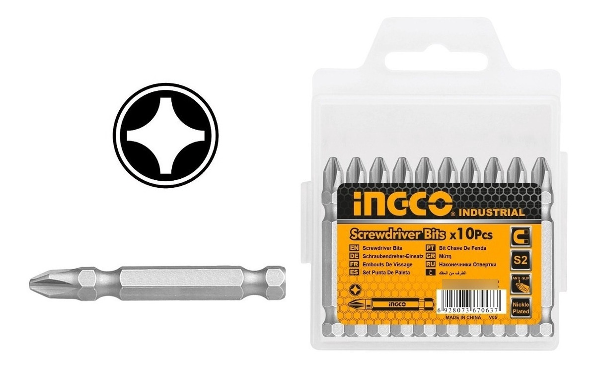 Punta Atornillador Phillips Ph2 50mm Ingco Sdb11ph223 - Tyt - Imagen 2