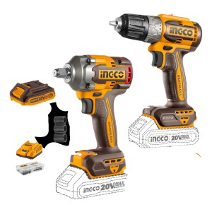 Set Llave Impacto 20v 400nm + Atornillador Ingco Ckli20271