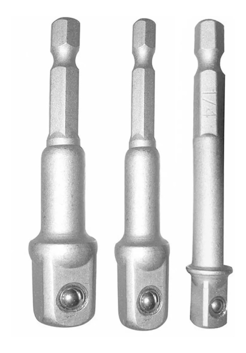 Set De 3 Adaptadores Para Dado 1/4 Ingco Super Oferta - Tyt - Imagen 2