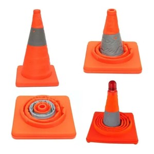 Cono De Seguridad Vial Portátil Plegable De 30 X 19 X 19 Cm