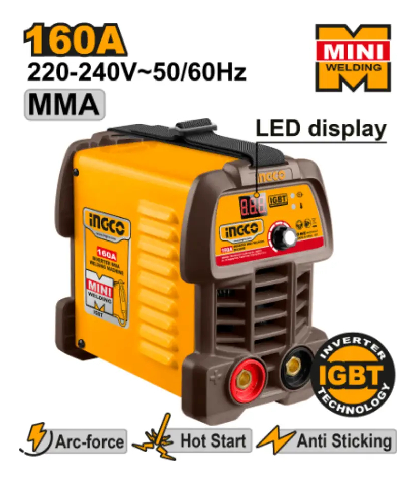 Soldadora Inverter Mma 160amp Igbt Ingco - La Amarillo - Imagen 2