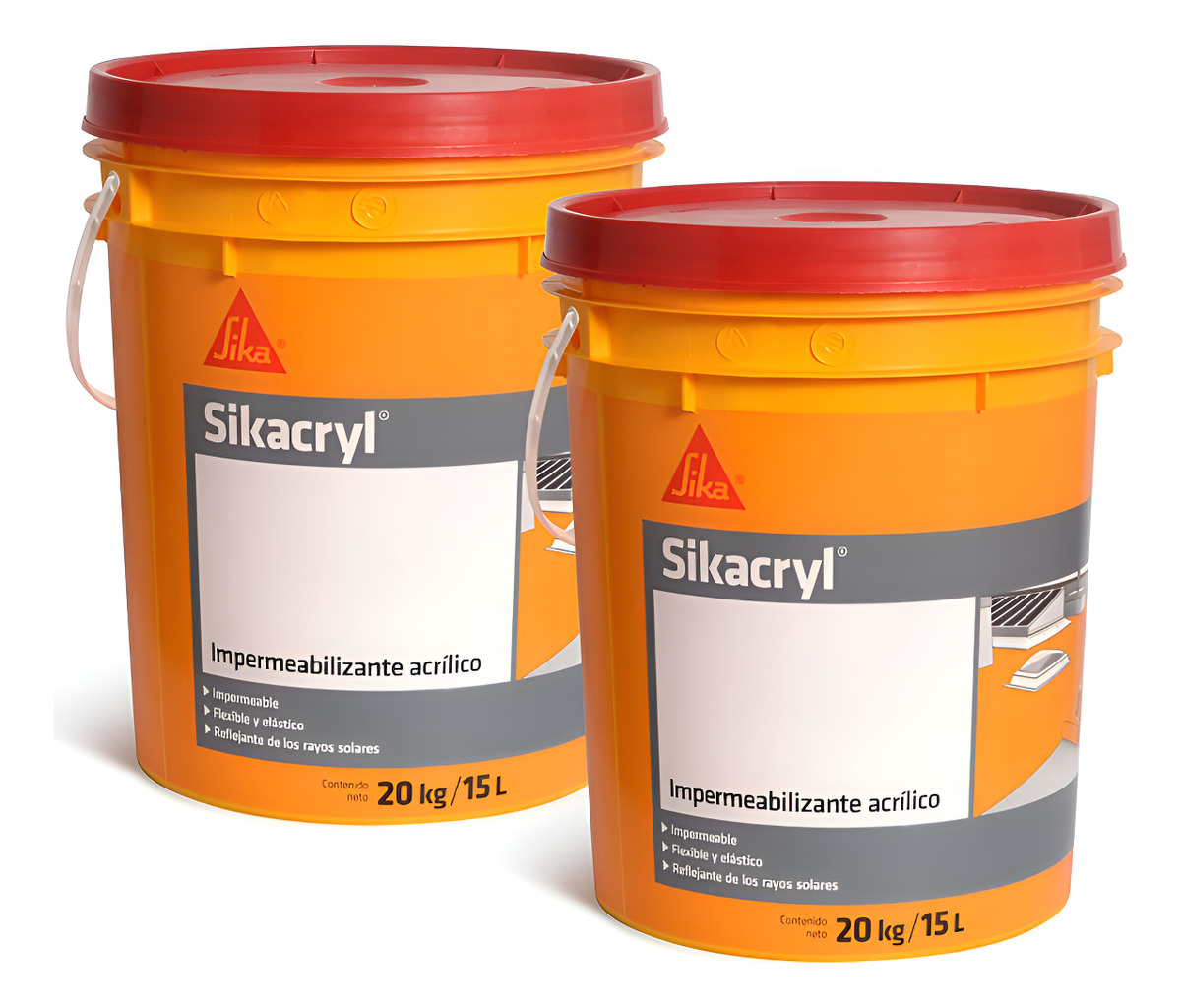 Sikacryl Impermealizante Liquida Sika 20 + 20 Kgs. Colores