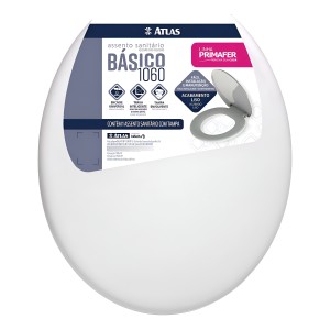 Asiento Tapa De Inodoro Blanca Plástico Universal Sanremo Color Blanco