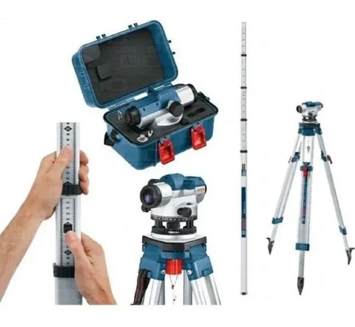 Combo Nivel Óptico Bosch Gol26d 100mts + Regla 5mt + Tripode