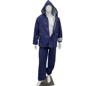 Equipo Lluvia Pvc/poliéster Reforzado - Azul M Al 3xl