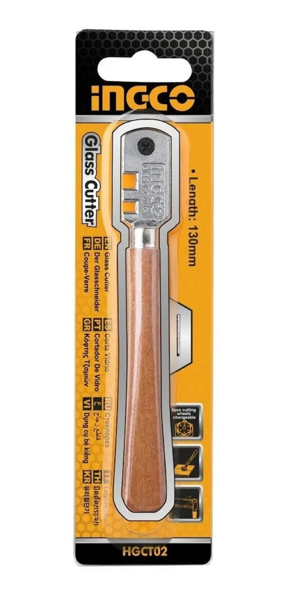 Corta Vidrio Eco Mango Madera Ingco Hgct02 - Tyt