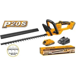 Corta Cerco 45cm A Bat. Litio 20v Ingco Cargador Bateria 4a