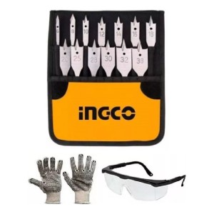 Juego Mechas Chatas Madera Ingco Industrial 13pc Akd4130 Tyt