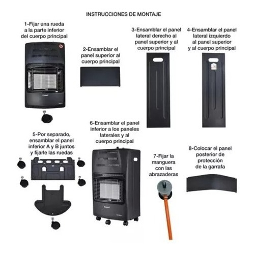 Estufa Supergas Con Válvula Cuori Sensor De Alta Seguridad Color Negra - Imagen 6