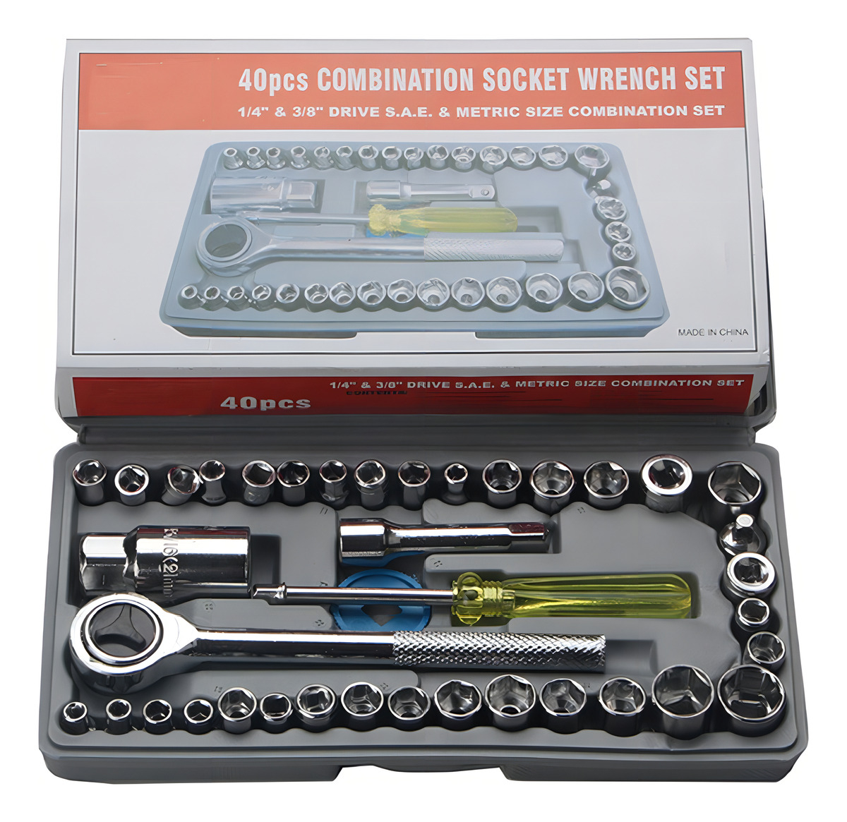 Juego De Dados 40 Piezas Con Mango De Cricket Extensible - Imagen 2