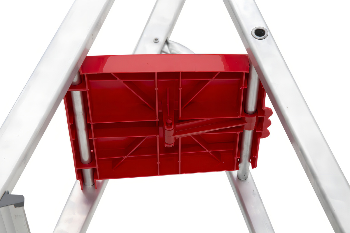 Escalera De Aluminio Tijera 4 Escalones Plegable Color Plateado - Imagen 3