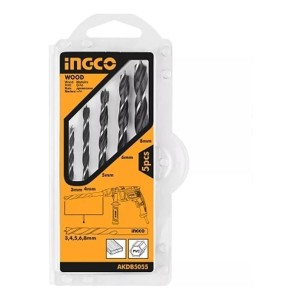 Juego De 5 Mechas 3 Puntas Madera Blister Ingco Akdb5055 Tyt