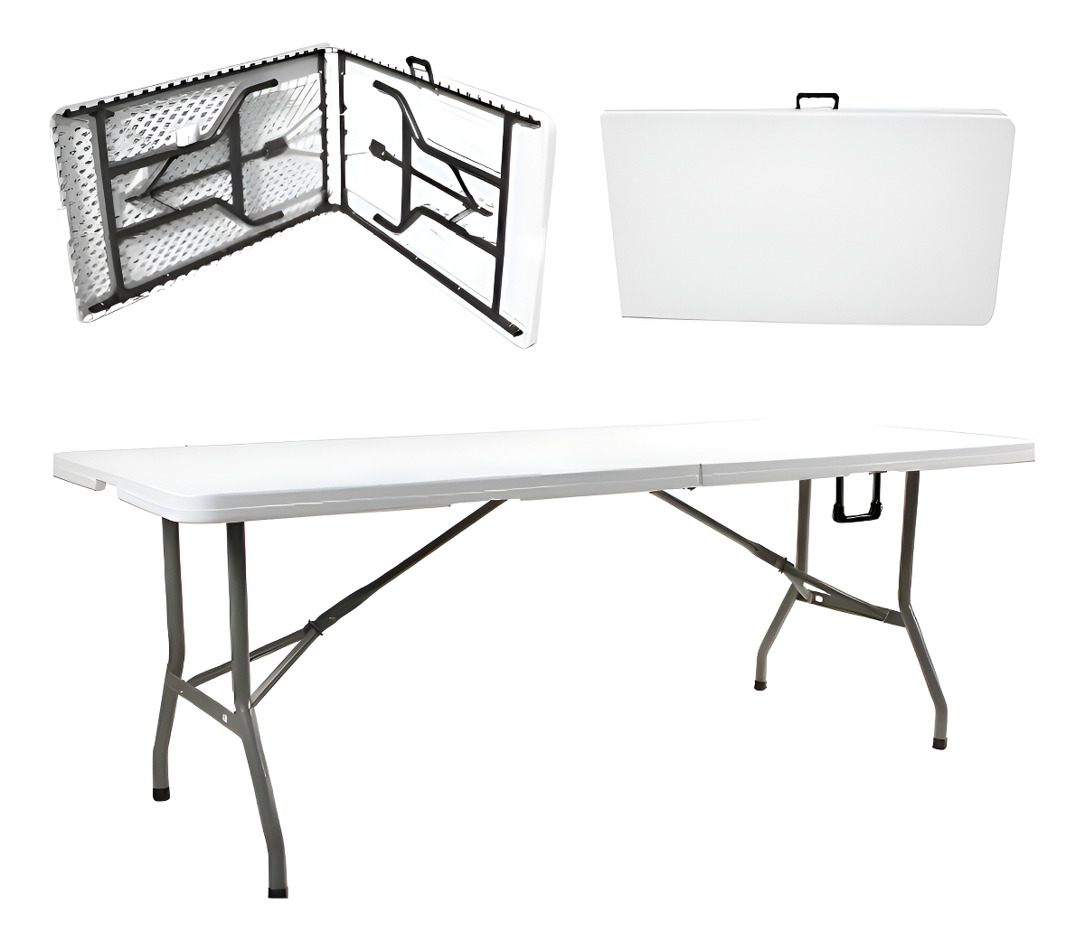 Mesa Plegable Genérica Mesa-410 Plástico Blanco 1.8m - Imagen 2