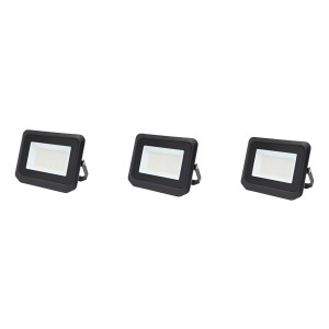 Foco Reflector Proyector Led Sky Blue 50w Pack X 3 Unidades Carcasa Negro Luz Blanco Frío