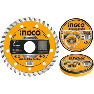 Disco De Corte Turbo Ingco Para Cerámicas, Pack De 5