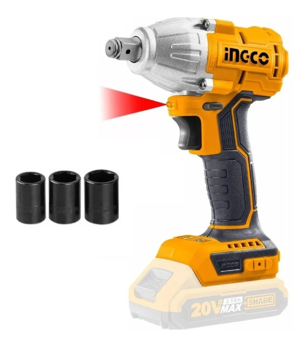 Llave De Impacto P20s Sin Bateria Ciwli20020 Ingco - - Imagen 2