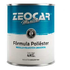 Masilla Plastica Zeocar 4 Kilos Con Catalizador
