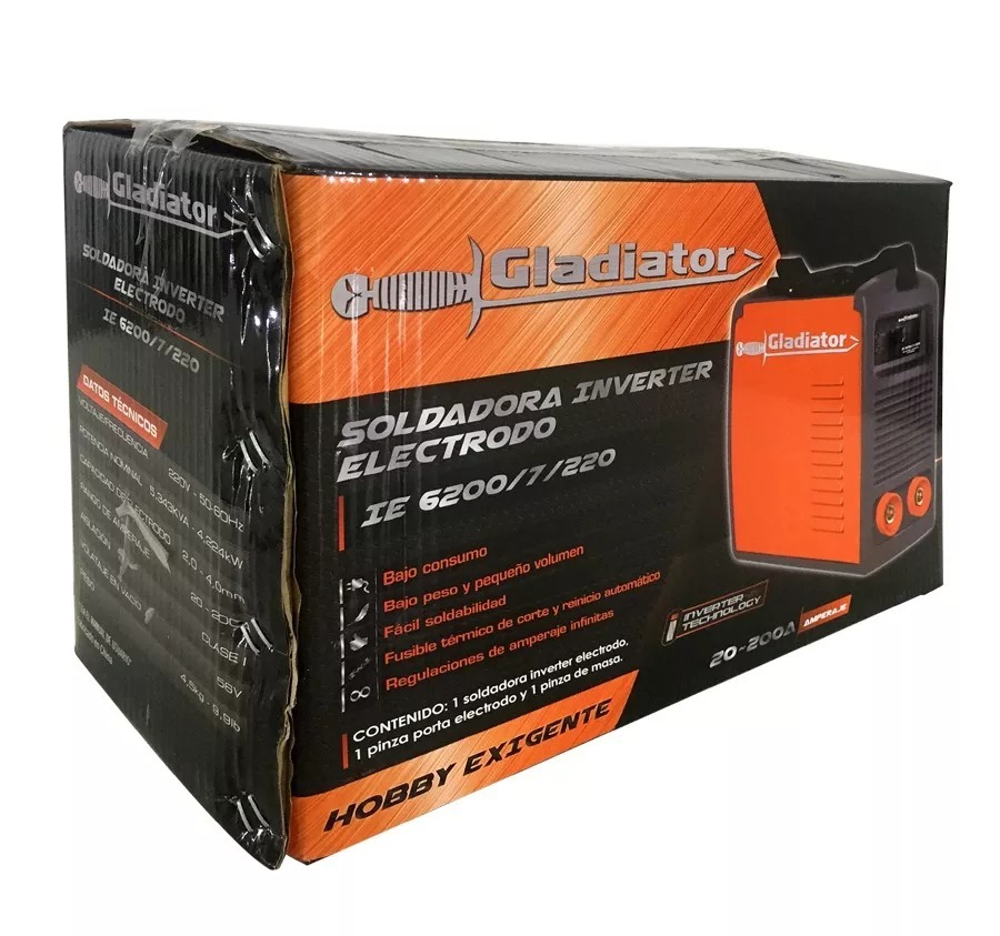 Soldadora Inverter Electrodo 200a Gladiator - Ie6200/7/220 - Imagen 2