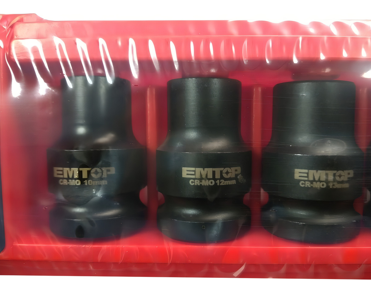 Set Dados Emtop 1/2'' Llave De Impacto 10 Dados Nro 10 - 24 - Imagen 4