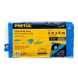 Lona Toldo Carpa Camping 4 X 6 Metros Pretul Lp-46 Color Azul