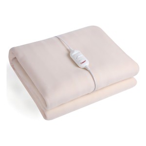 Manta Eléctrica Cuori Paradise 1 Plaza Polar Salmón 2 Niveles Lavable Liso