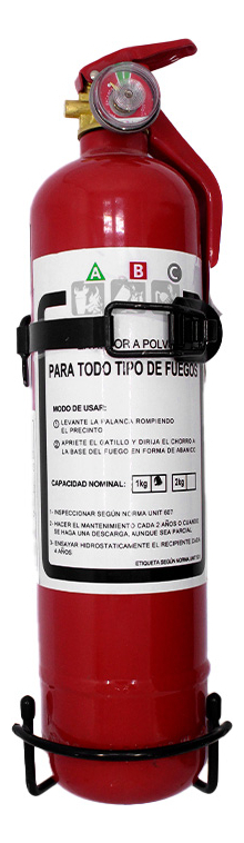 Extintor Bomberito Cargado Soporte 1kg Para Auto O Camionet - Imagen 3