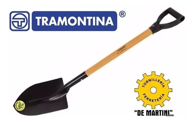 Pala Corazón Tramontina Mango Madera Obra Arena Construcción - Imagen 2