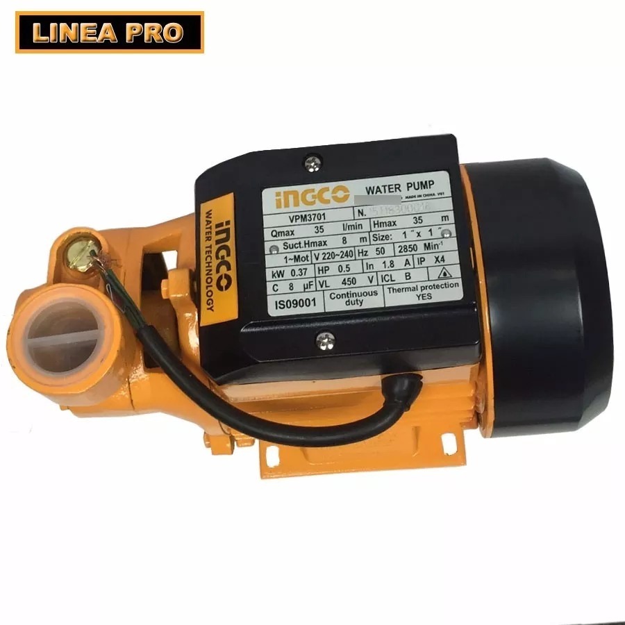 Bomba Vpm37018 Perisferica 370w Ingco Color Amarillo Frecuencia 50 - Imagen 3