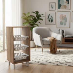 Mueble Frutero Cocina 3 Estantes Beige