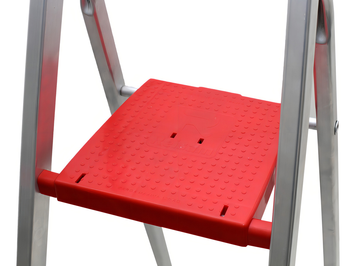 Escalera Tijera Aluminio Stelko 5 Escalones Plegable 1.65m Plateado - Imagen 2