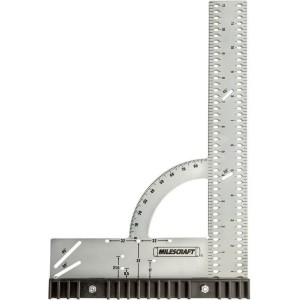 Escuadra De Precisión 300mm Carpintero Métrica Milescraft Plateado