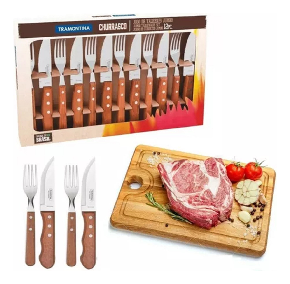 Juego Para Asado Jumbo 12 Piezas Tramontina - ´tyt