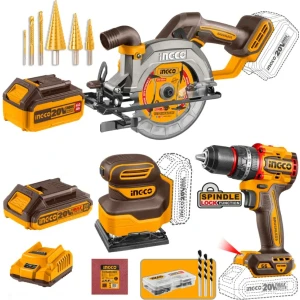 Kit P20s Sierra + Taladro Ato + Lijadora Ingco Cosli241193