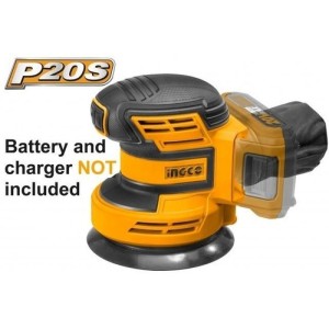 Lijadora A Batería Litio 20v Roto Orbital De Palma Ingco-smf Color Anaranjado