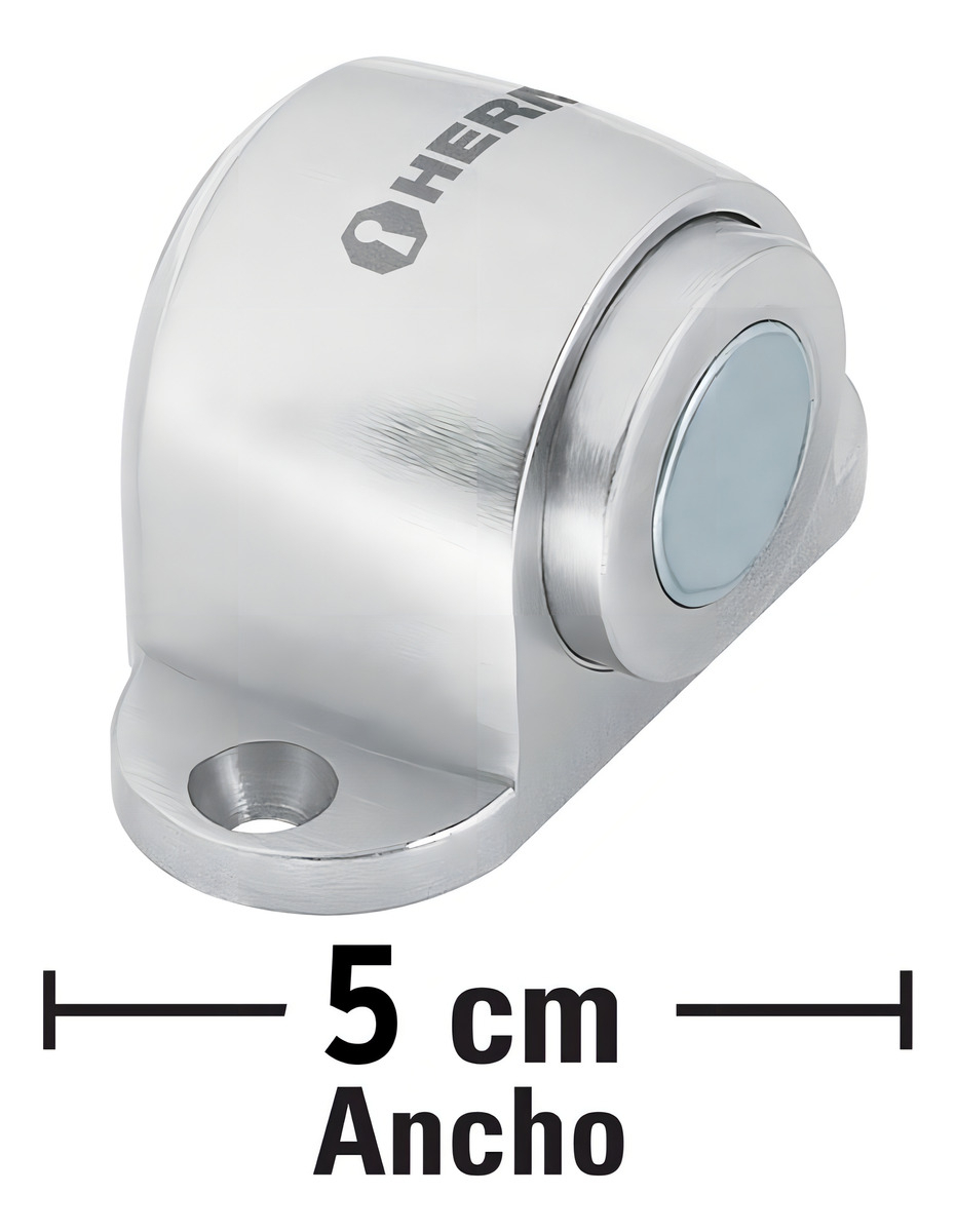 Hermex Toma-3 Tope Magnètico De Cromo Sistema De Amortiguación Con Imanes Cromado Brillante - Imagen 3