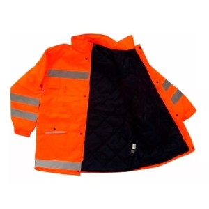 Parka Campera Impermeable Naranja Con Refelctivo Cordero Tyt