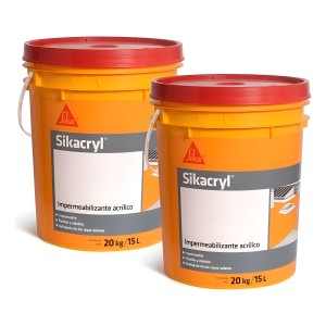 Sikacryl Impermeabilizante Liquido Sika 20 + 20 Kgs. Colores
