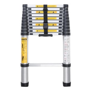 Escalera Aluminio Telescopica | 11 Escalones - 3,20mt Color Gris