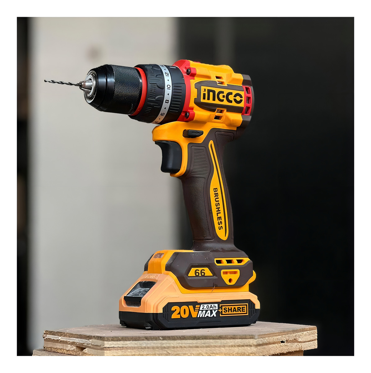 Taladro Atornillador 55nm Incluye Bateria Y Cargador Ingco Color Amarillo Naranja Claro 50/60 - Imagen 3