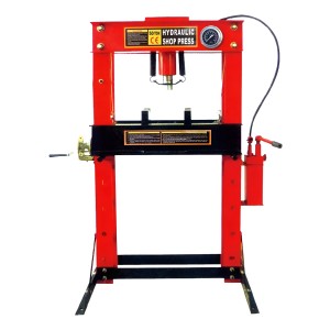 Prensa Hidraulica 50 Ton Roja Rango De Trabajo 0 A 1035 Mm