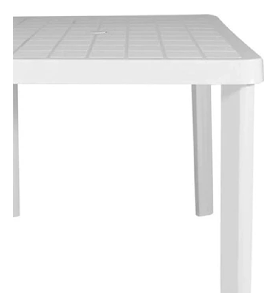 Mesa De Jardin Plastica Bali Rectangular Blanco Garden Life - Imagen 2
