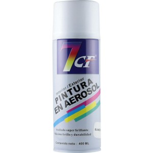 Esmalte En Aerosol 7cf Blanco Mate 400ml Pintura Spray Interior Exterior