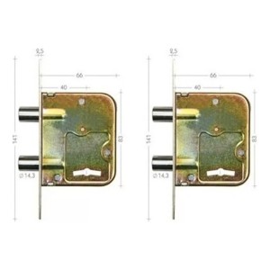 2 Cerradura Cerrojo De Seguridad Star 501 Combinados - Tyt