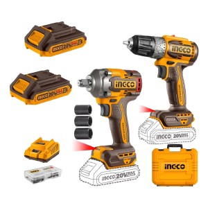 Set Llave Impacto 20v 400nm + Atornillador Ingco Ckli20271