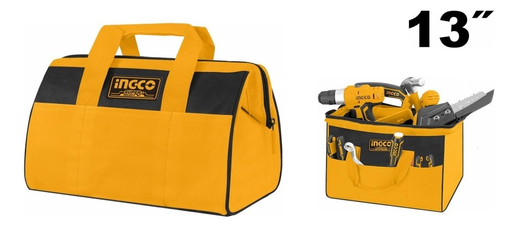 Bolso 13 Con 6 Bolsillos Ingco Htbg281328 Amarillo - Imagen 2