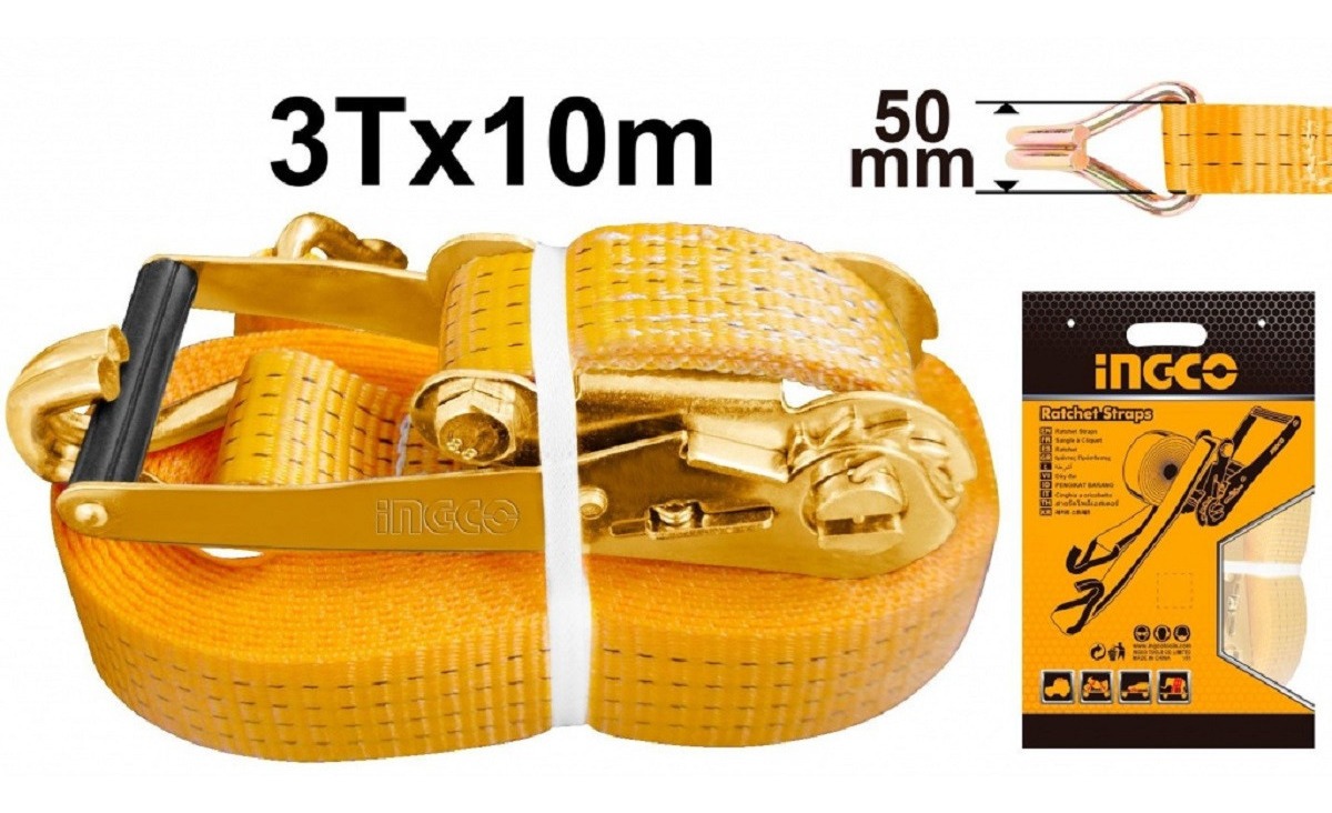 Cinta Catraca Sujecion Ingco 3 Ton 50mm 10m Hrsp3101 - Tyt - Imagen 2